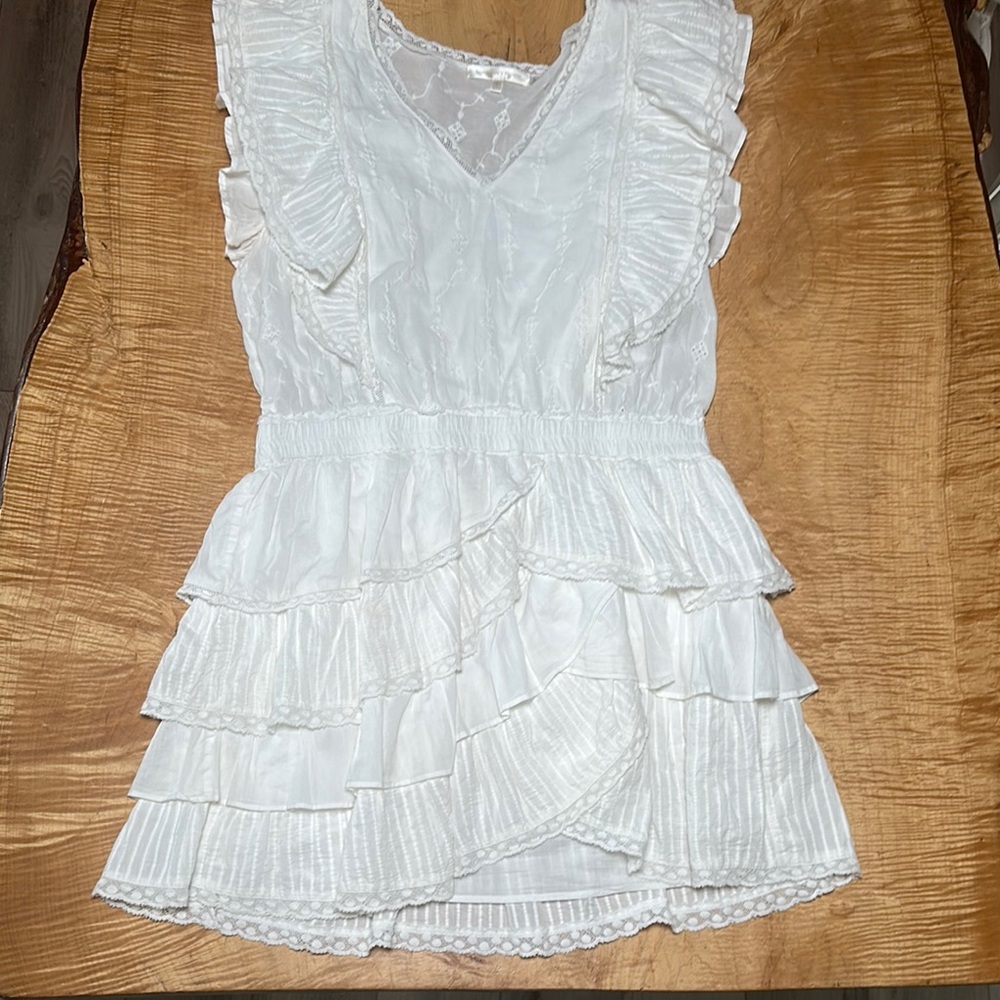 White Ruffled Corelli dress love shack fancy